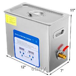 316 Stainless Steel 6L Ultrasonic Cleaner Stainless Steel Heater WithBall Basket