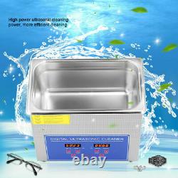 3L Digital Cleaning Machine Ultrasonic Cleaner Bath Tank with Timer Heated Cleaner
