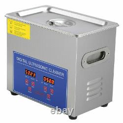 3L Digital Cleaning Machine Ultrasonic Cleaner Bath Tank with Timer Heated Cleaner