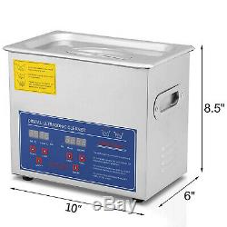 3L Professional Digital Ultrasonic Cleaner Machine with Timer Heated Cleaning US
