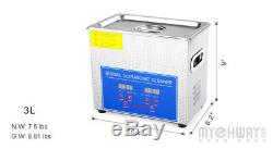 3L Stainless Steel Digital Industrial Heated Ultrasonic Cleaner Tank with Timer