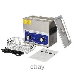 3L Stainless Steel Ultrasonic Cleaner Sonic Bath Tank Jewelry Glasses Watch Ring