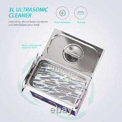 3L Ultrasonic Cleaner Ultrasonic Parts Cleaner Stainless Steel Professional Ultr