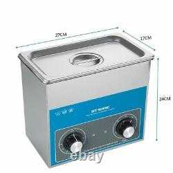 3L Ultrasonic Cleaner with Timer Heater Cleaner for Jewelry Glasses Watch 220V