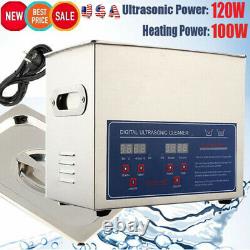 3l 120w Stainless Steel Digital Heated Industrial Ultrasonic Parts Cleaner Us
