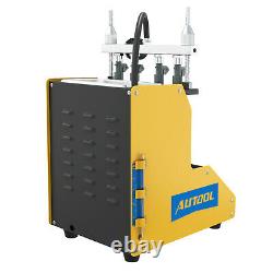 4 Cylinders Ultrasonic Fuel Injector Cleaner Flow Leak Tester +6pc Motor Adapter