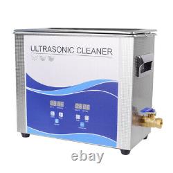 6.5L Ultrasonic Cleaner Heating Bath Metal Hardware Fuel Stainless Nail Dental