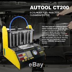 6 Cylinder Ultrasonic Fuel Injector Cleaner Tester AUTOOL CT 200 for Car Motor