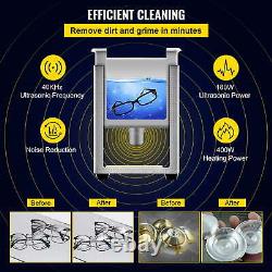 6 L Digital Ultrasonic Cleaner for valuables Heater Timer 40 KHz Jewelry glasses