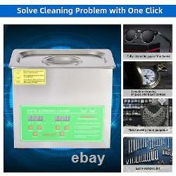 6L Digital Ultrasonic Cleaner Timer Heater Ultra Sonic Cleaning Stainless Tank