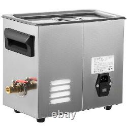 6L Digital Ultrasonic Cleaner with Heater 28/40KHz Cavitation 0-99min Tub Basket