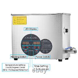 6L Industry Ultrasonic Cleaner Jewelry Dishware Cleaning Machine with Timer Heater