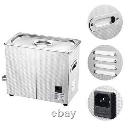 6L Industry Ultrasonic Cleaner Jewelry Dishware Cleaning Machine with Timer Heater
