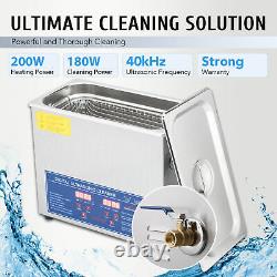 6L Ultrasonic Cleaner Machine for Jewelry Glass Polishing withTimer&Heater