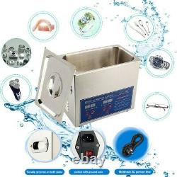 6L Ultrasonic Cleaner Stainless Steel Digital Bath Heater Ultra Sonic UK