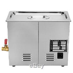 6L Ultrasonic Cleaner Stainless Steel Industry Heated Heater withTimer Heated