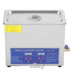 6L Ultrasonic Cleaner Stainless Steel Industry Heated Heater withTimer NEW