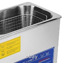 6L Ultrasonic Cleaner Stainless Steel Industry Heater withTimer Jewelry Lab