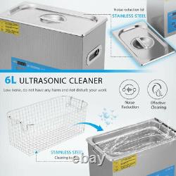 6L Ultrasonic Cleaner with Timer & Heater Digital Sonic Cleaner for Jewelry Watch