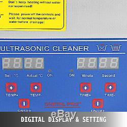 6l Qt 380w Digital Heated Industrial Ultrasonic Parts Cleaner