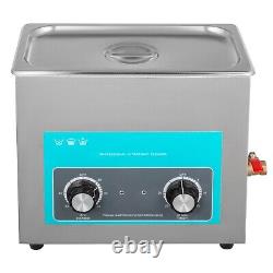6l Ultrasonic Cleaner With Heater Timer Knob Control Solution Lab Water Drain