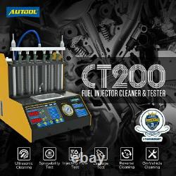 AUTOOL CT200 6 Cylinder Fuel Injector Cleaning Machine Ultrasonic Cleaner Tester