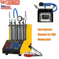 AUTOOL Ultrasonic Petrol Fuel Injector Cleaner Tester for 110V/220V 4 Cylinder