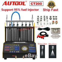 Autool CT200 Ultrasonic Fuel Injector Cleaner Tester For Car Motorcycle 110V US