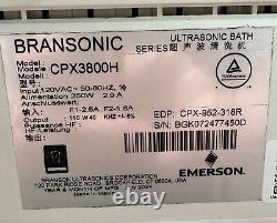 Branson 1.5 gal Ultrasonic Cleaner CPX3800H Digital Heater Degas CPX-952-318R