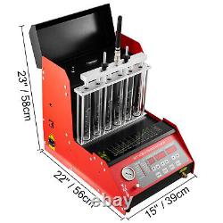 CNC602A Ultrasonic Fuel Injector Cleaner Tester + Cleaning Tank Throttle Valve