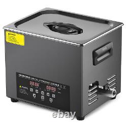 CREWORKS 10L Black Titanium Steel Ultrasonic Cleaner w 600W Heater Digital Timer