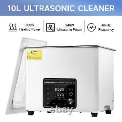 CREWORKS 10L Digital Ultrasonic Cleaner for Jewelry Glasses Baby Toys & Bottles