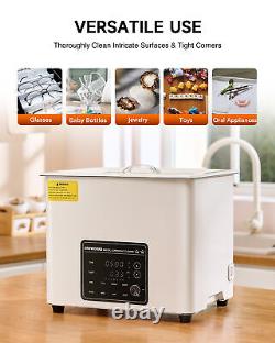 CREWORKS 10L Digital Ultrasonic Cleaning Machine w Timer 300W Heater Degas Mode