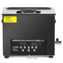 CREWORKS 10L Titanium Ultrasonic Cleaner 0.5 KW Heater with Degas & Gentle Mode