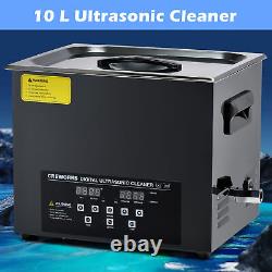 CREWORKS 10L Titanium Ultrasonic Cleaner 0.5 KW Heater with Degas & Gentle Mode