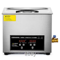 CREWORKS 10L Ultrasonic Cleaner 240W Cleaning Equipment Industry Heated With Timer