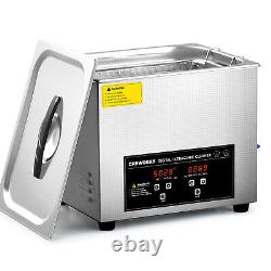 CREWORKS 10L Ultrasonic Cleaner Jewelry Cleaning Machine with Timer and Heater