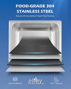 CREWORKS 10L Ultrasonic Cleaner Titanium Steel 500W Heater w. Degas & 2 Modes