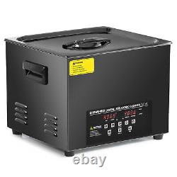 CREWORKS 15L Black Titanium Steel Ultrasonic Cleaner Machine with 600W Heater