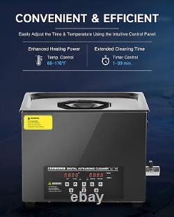 CREWORKS 15L Digital Ultrasonic Cleaner with Dual Mode Cleaning for Auto Part