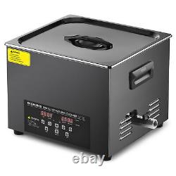 CREWORKS 15L Digital Ultrasonic Cleaner with Stainless Steel Basket 600W Heater