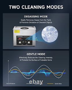 CREWORKS 15L Ultrasonic Cleaner w Degas & Gentle Modes 300W Heater Knob Control