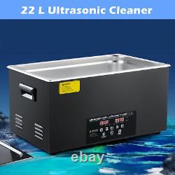 CREWORKS 22L Black Titanium Steel Ultrasonic Cleaner for Watch Jewelry Auto Part