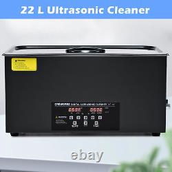 CREWORKS 22L Digital Ultrasonic Cleaner with Degas & Gentle Mode 1200W Heater