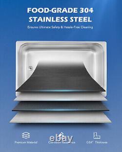 CREWORKS 22L Ultrasonic Cleaner Titanium Steel 1200W Heater & Digital Timer