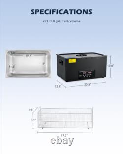 CREWORKS 2L/3L/6L/10L/15L/22L/30L 40kHZ Ultrasonic Cleaner With Heater & Timer