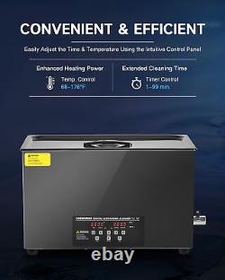 CREWORKS 30L Black Titanium Steel Ultrasonic Cleaner 1200W Heater Digital Timer