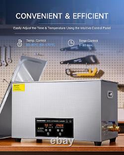 CREWORKS 30L Digital Ultrasonic Cleaner w 1-30 min Timer 600W Heater LED Display