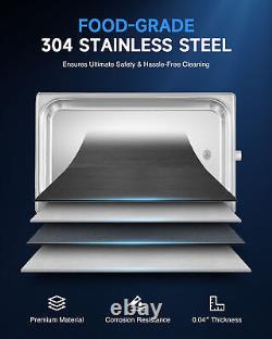 CREWORKS 30L Digital Ultrasonic Cleaner w Stainless Steel Basket 1200W Heater