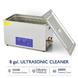 CREWORKS 30L Ultrasonic Cleaner Cleaning Equipment with Digital Timer & Heater